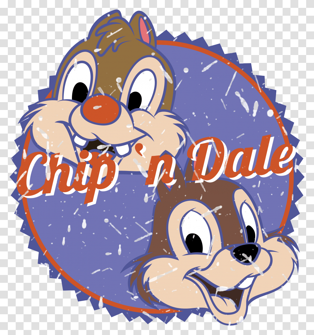 Vintage Disney Chip N Dale Logo, Animal, Mammal, Poster Transparent Png