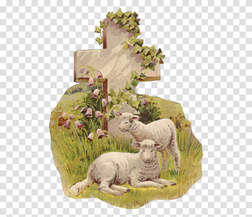 Vintage Easter High Quality Image Catholic Easter, Sheep, Mammal, Animal Transparent Png