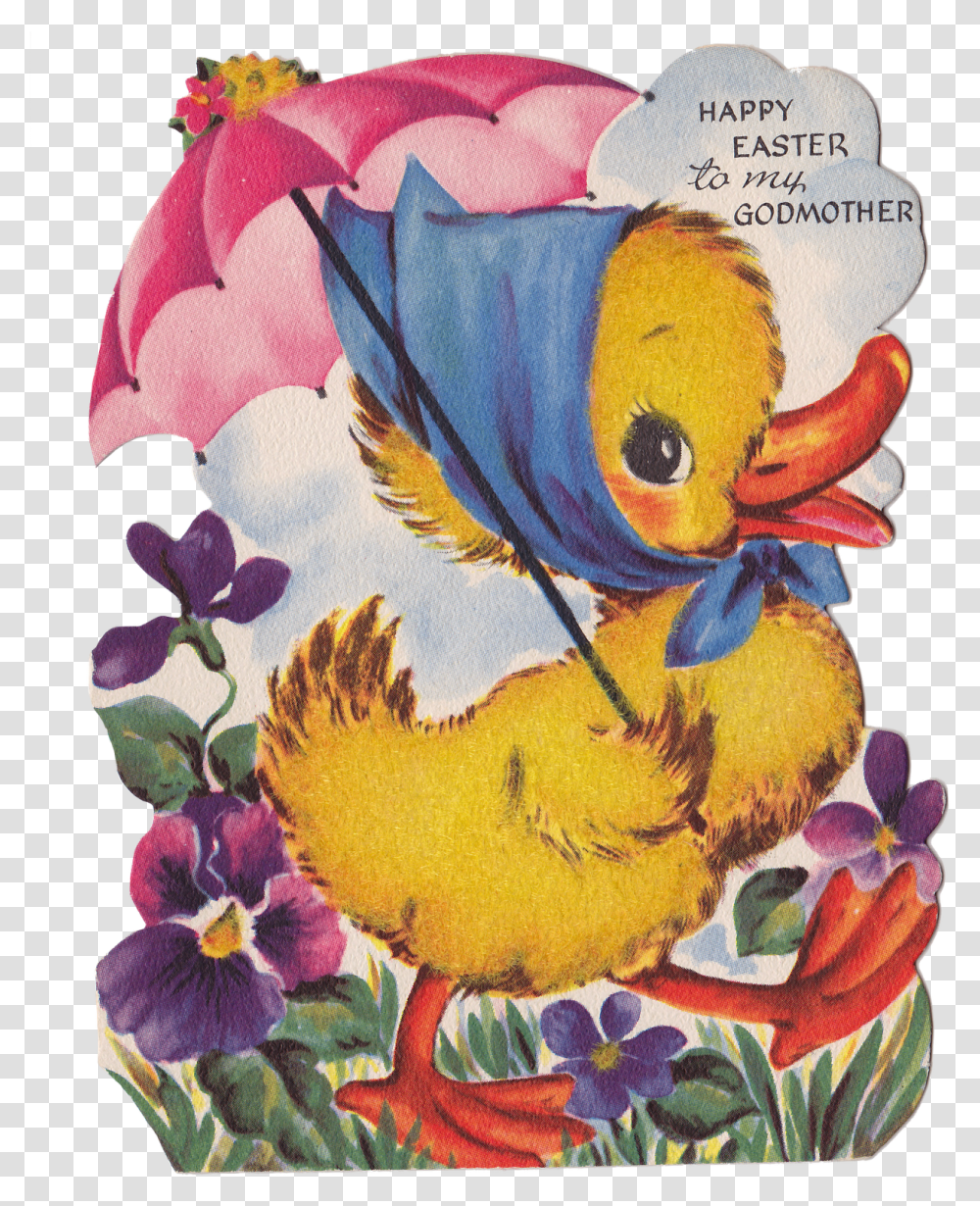 Vintage Easter Image Background Happy Easter To My Godmother, Floral Design, Pattern Transparent Png