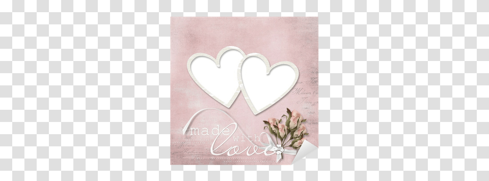 Vintage Elegant Frame With Rose And Heart Sticker • Pixers We Live To Change Heart, Envelope, Mail, Greeting Card Transparent Png