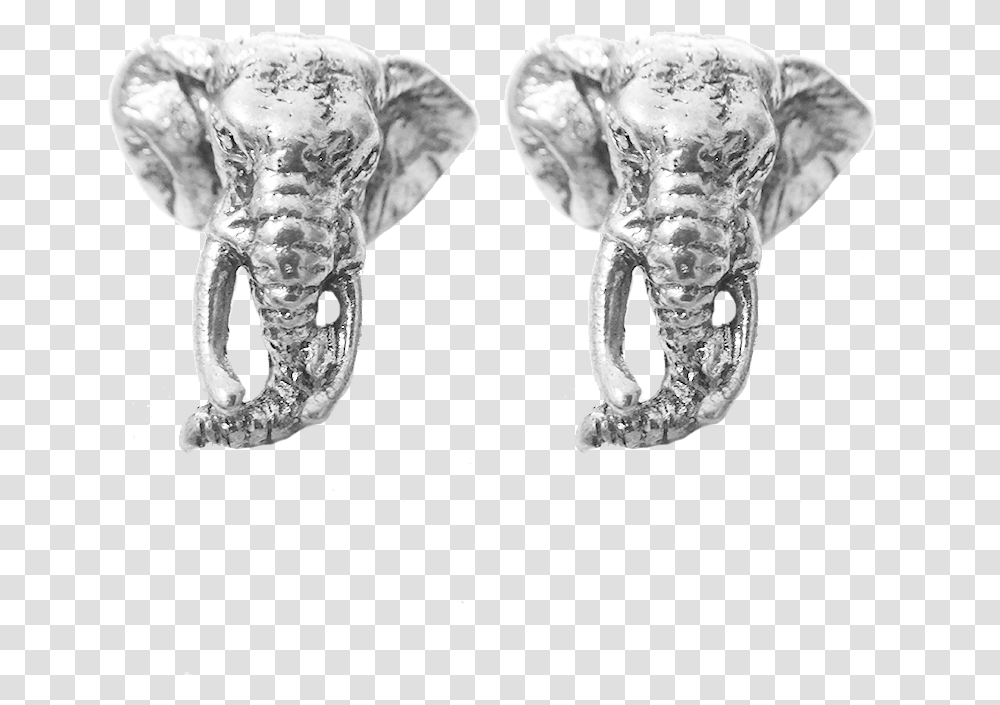 Vintage Elephant Head Stud Earrings Girl Ear Studs Animal Figure, X-Ray, Medical Imaging X-Ray Film, Ct Scan, Alien Transparent Png