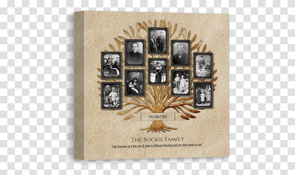 Vintage Family Tree Visual Arts, Advertisement, Poster, Collage Transparent Png