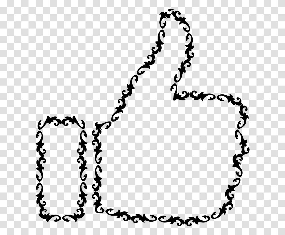 Vintage Filigree Thumbs Up Dna Thumbs Up, Gray, World Of Warcraft Transparent Png