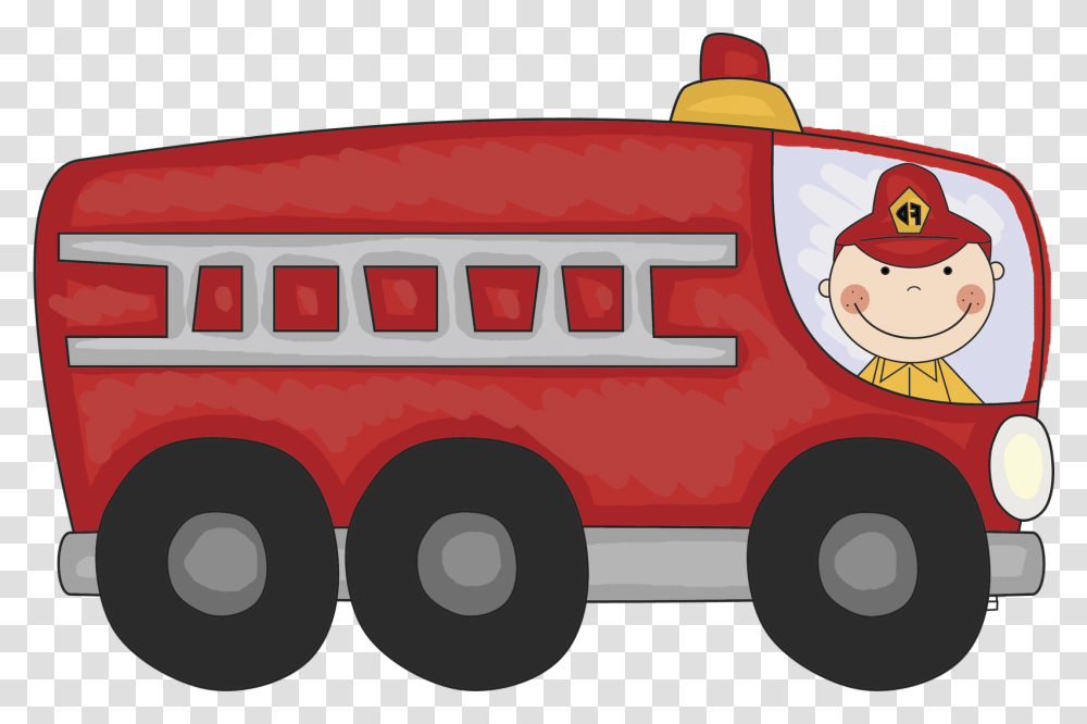 Vintage Fire Truck Clipart Free Clipart Images Cartoon Fire Truck Clip Art, Vehicle, Transportation, Bus, Van Transparent Png