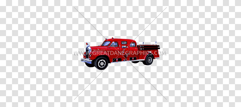 Vintage Fire Truck Large Production Ready Artwork For T Shirt, Vehicle, Transportation, Car, Automobile Transparent Png