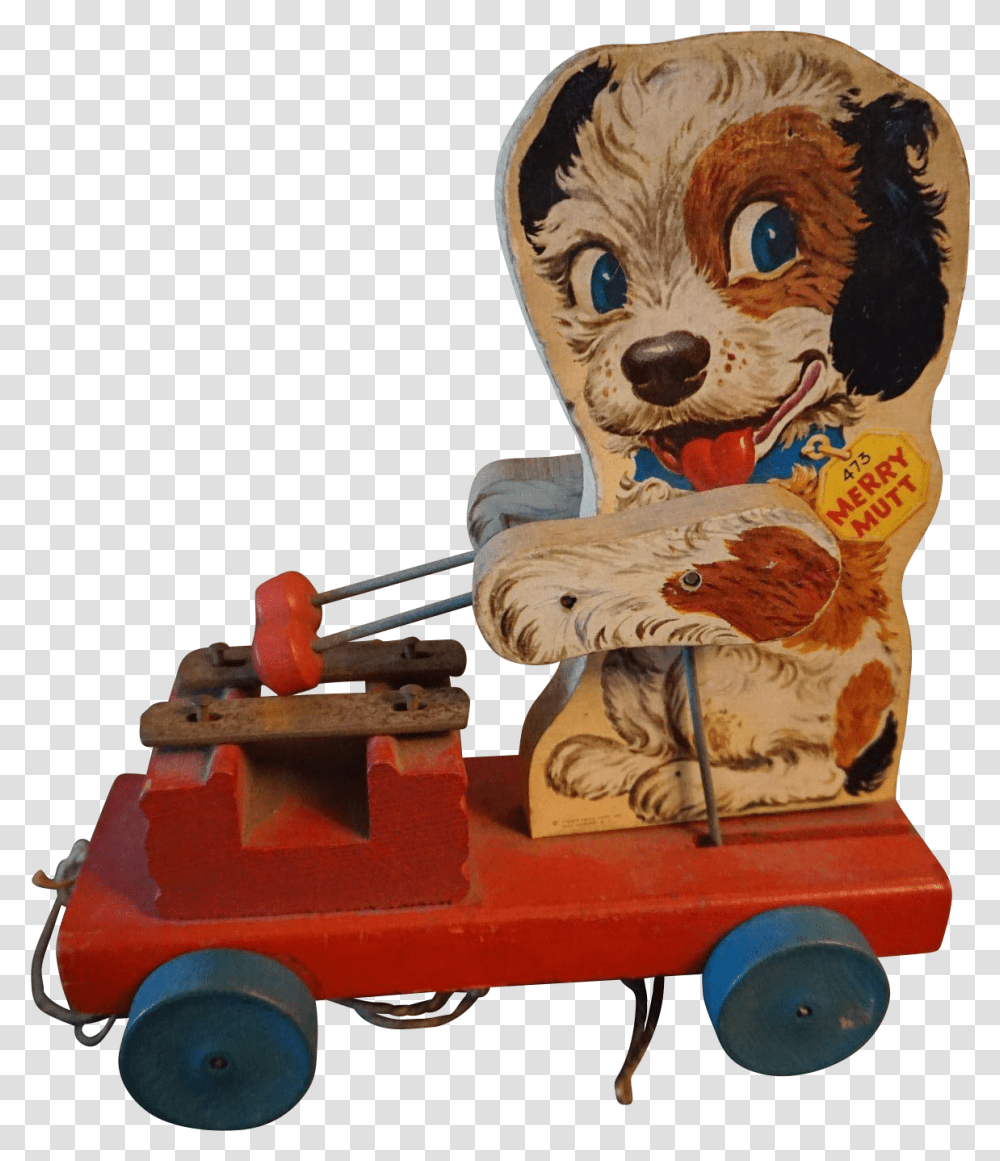 Vintage Fisher Price Merry Mutt Wooden Soft, Toy, Furniture, Figurine, Vehicle Transparent Png