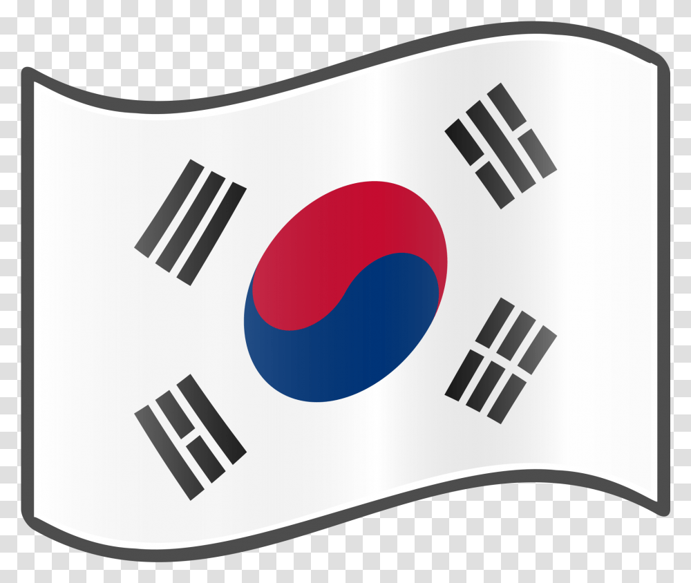 Vintage Flag Clipart South Korea Flag, Label, Sticker Transparent Png