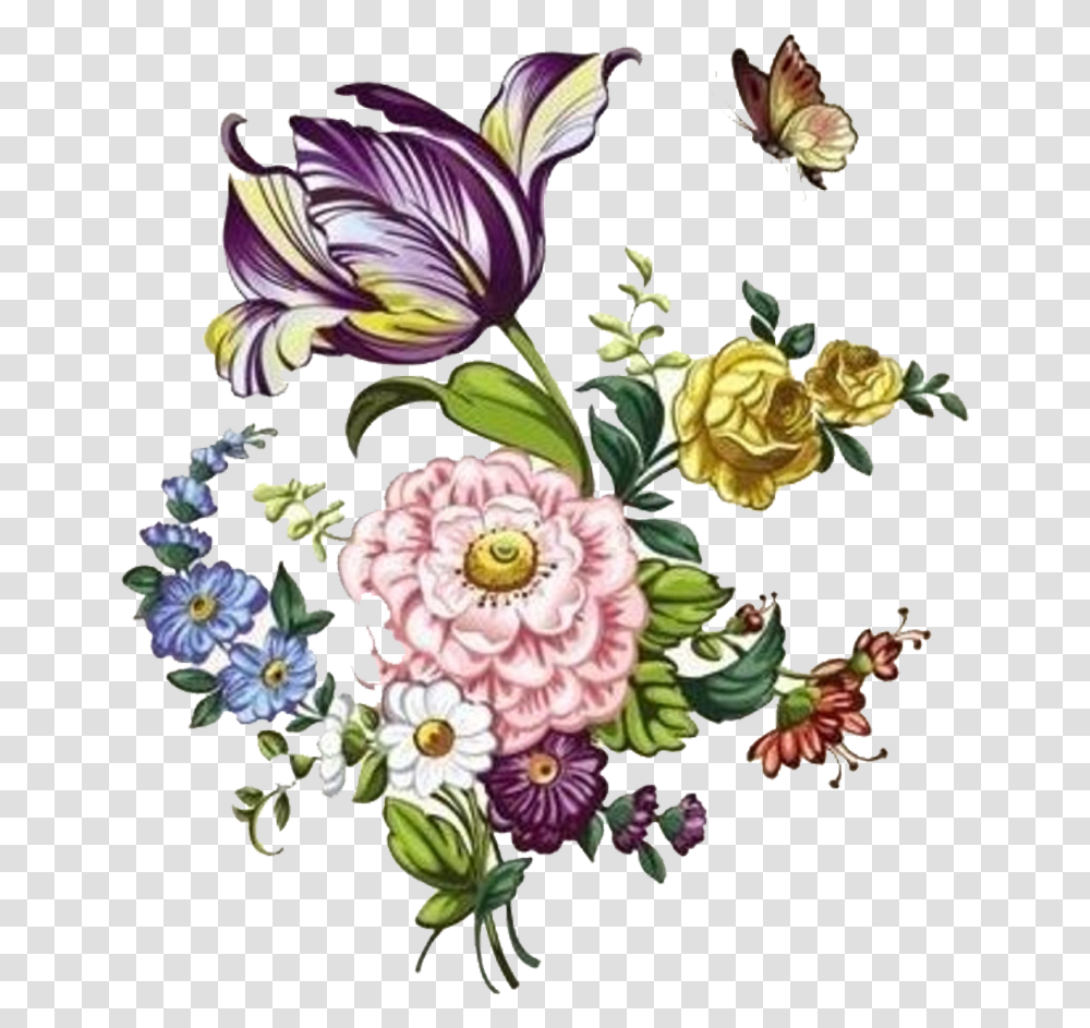 Vintage Floral Vintage Flower Drawing Vintage Floral Floral Design Flower Vector Vintage, Graphics, Art, Pattern, Embroidery Transparent Png