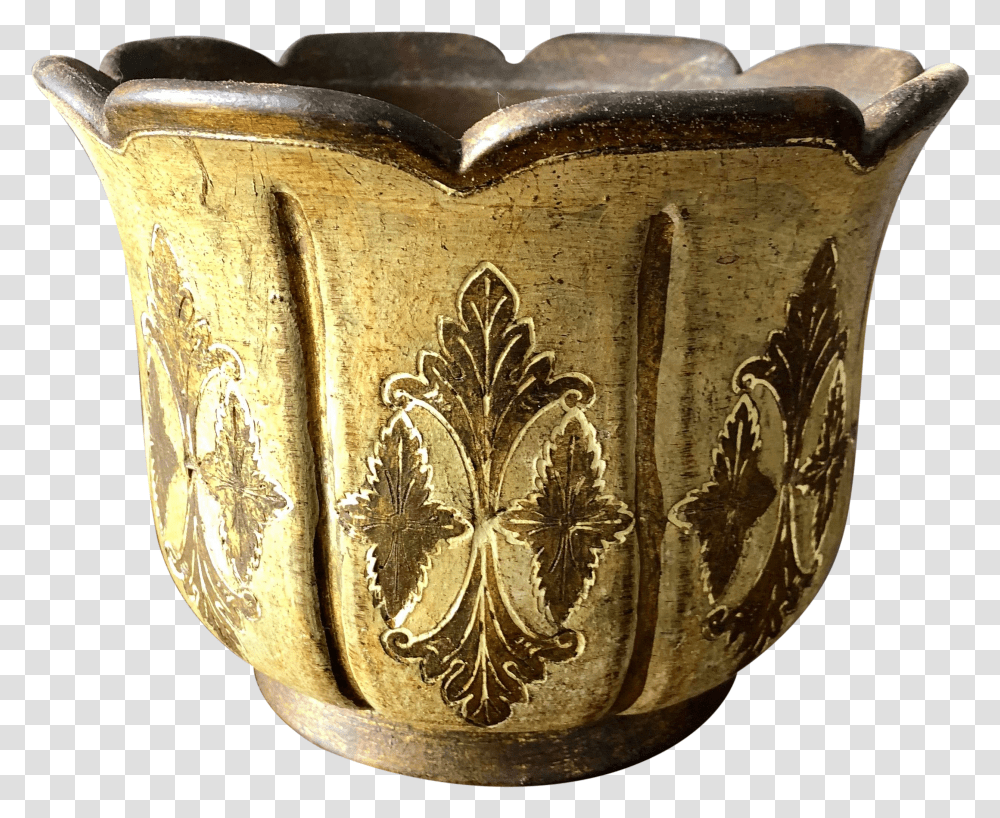 Vintage Florentine Italian Pottery Flower Pot Antique Flower Pot Transparent Png
