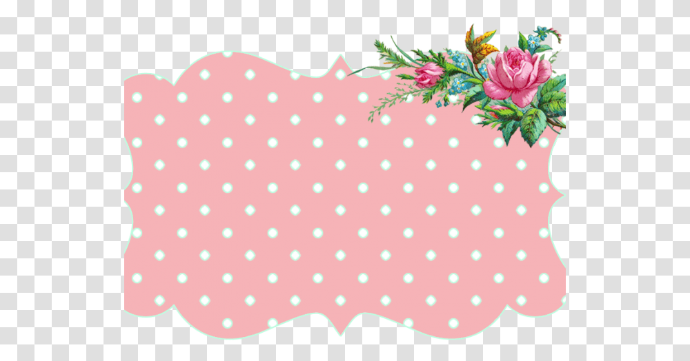 Vintage Flower Border Frame, Texture, Polka Dot, Floral Design, Pattern Transparent Png