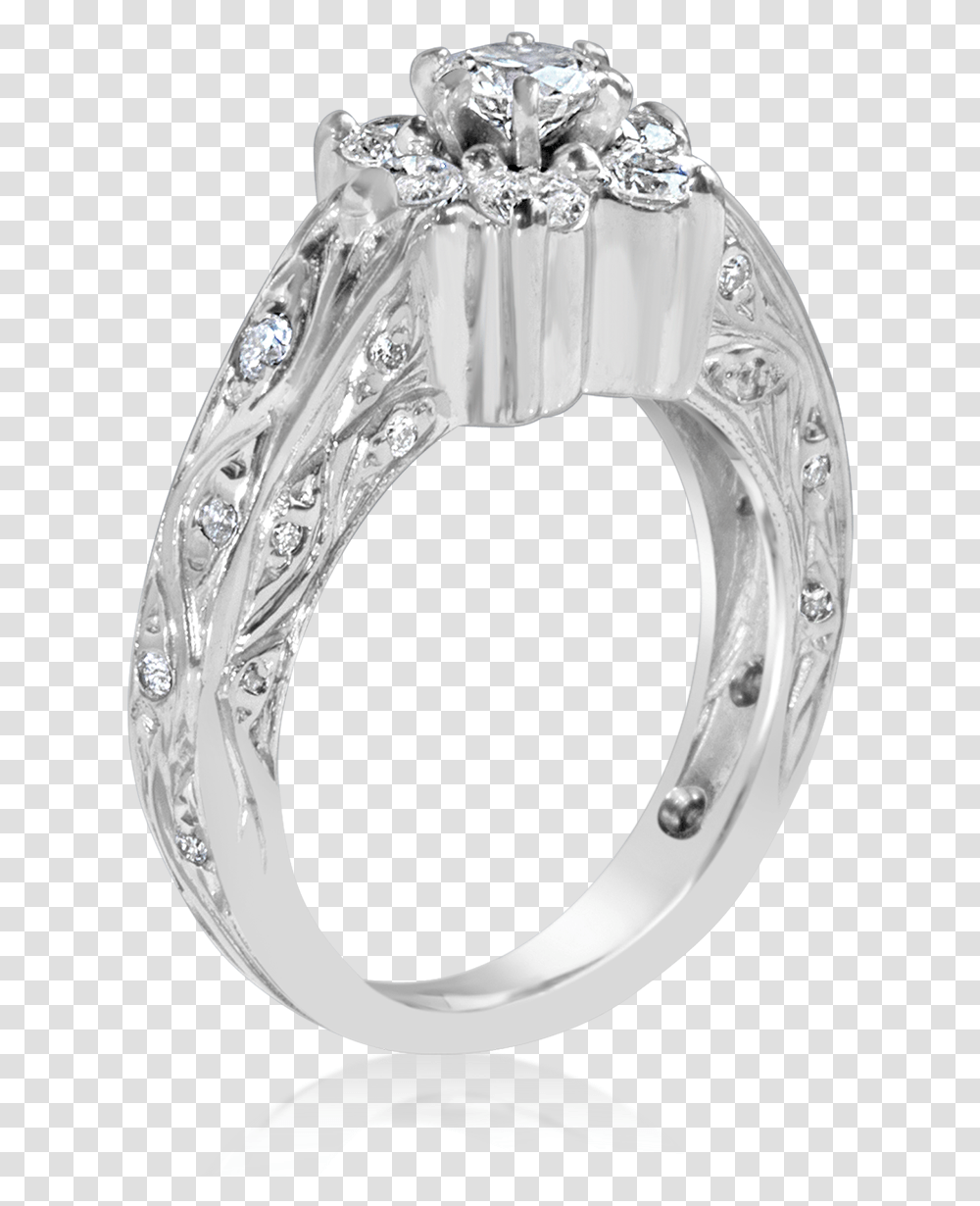 Vintage Flower Diamond Ring Engagement Ring, Gemstone, Jewelry, Accessories, Accessory Transparent Png