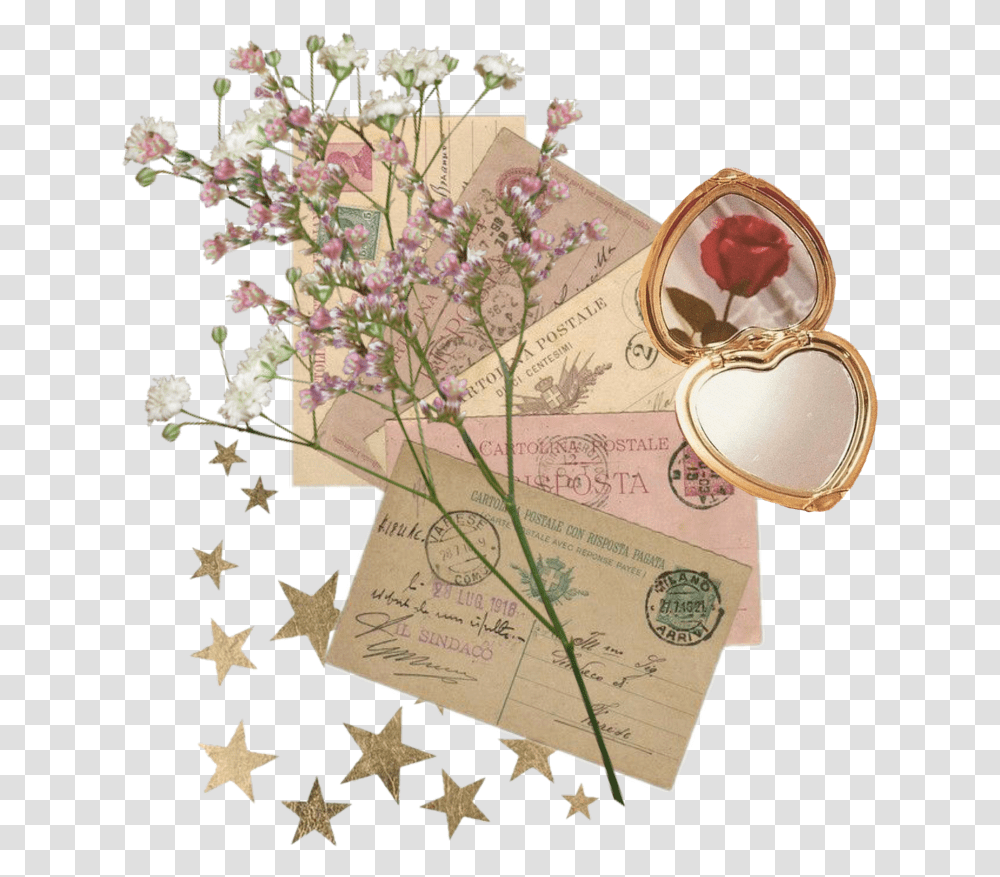 Vintage Flower Star Letter Aesthetic Freetoremix Aesthetic Vintage Flowers, Plant Transparent Png