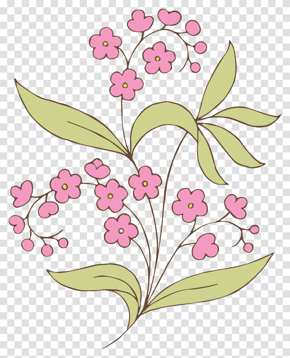 Vintage Flower Vector, Floral Design, Pattern Transparent Png