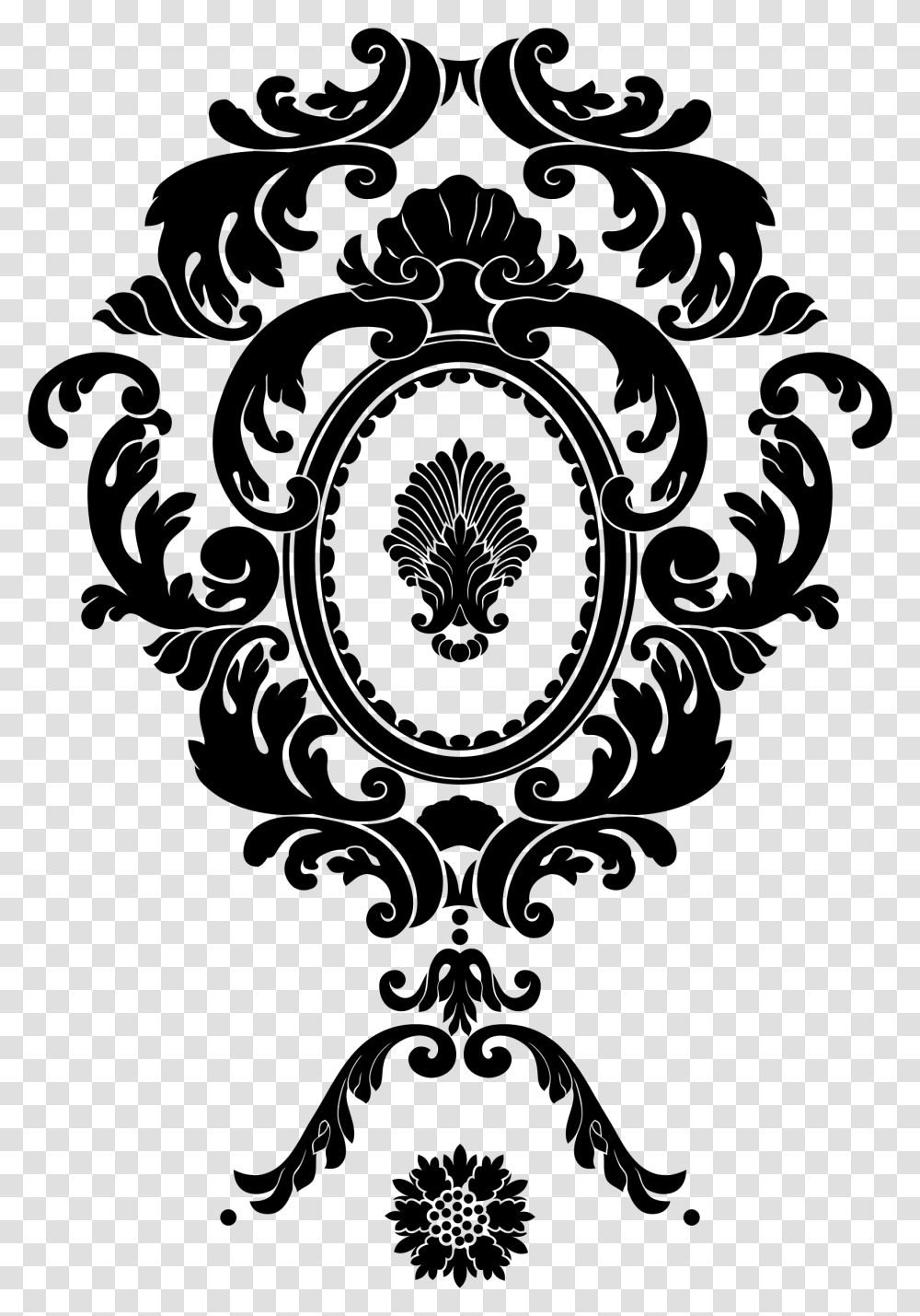 Vintage Flowers 3 Design Sticker Flowers Black, Gray, World Of Warcraft Transparent Png