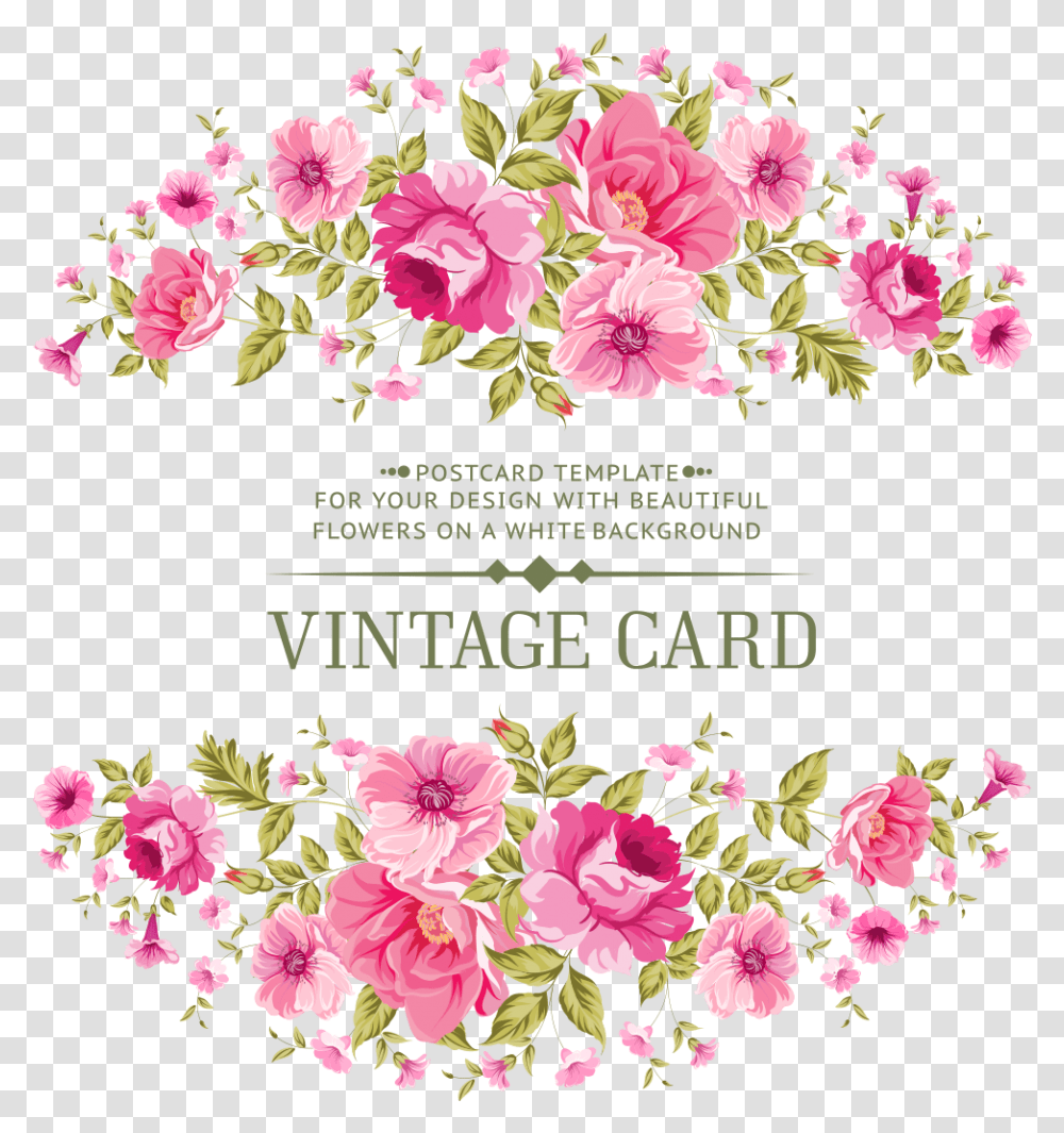 Vintage Flowers Clipart Flowers Pink Vector, Geranium, Plant, Blossom, Floral Design Transparent Png