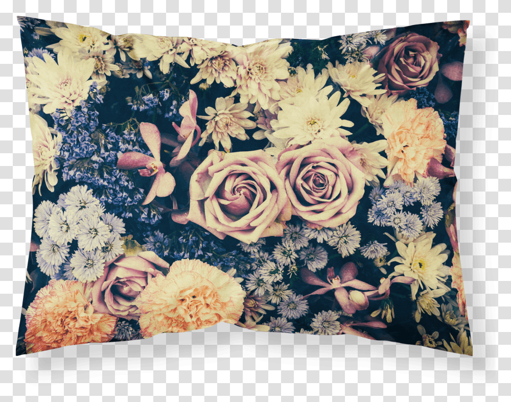 Vintage Flowers Pillowcase Electro Threads Vintage Flower Blanket, Cushion, Floral Design, Pattern, Graphics Transparent Png