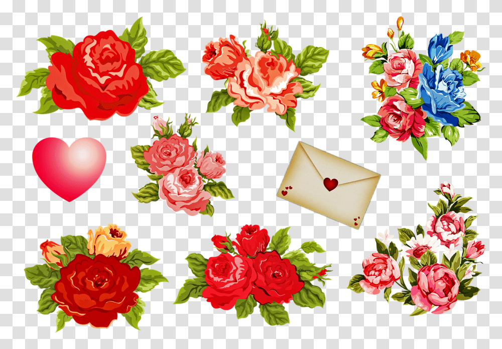 Vintage Flowers Valentines Day, Graphics, Art, Floral Design, Pattern Transparent Png