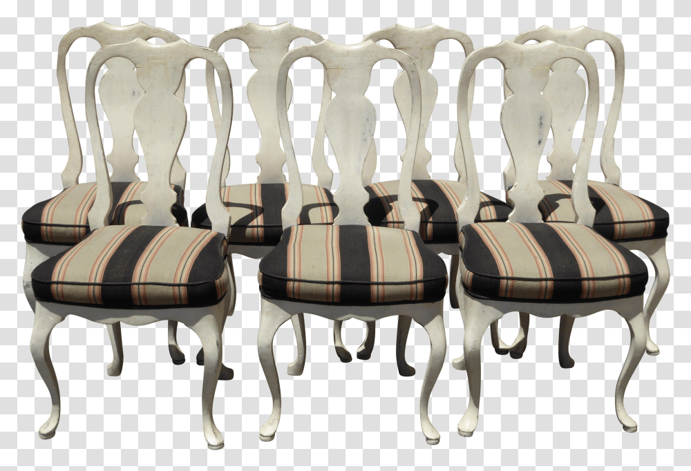 Vintage French Country White Distressed Dining Chairs Chair Transparent Png