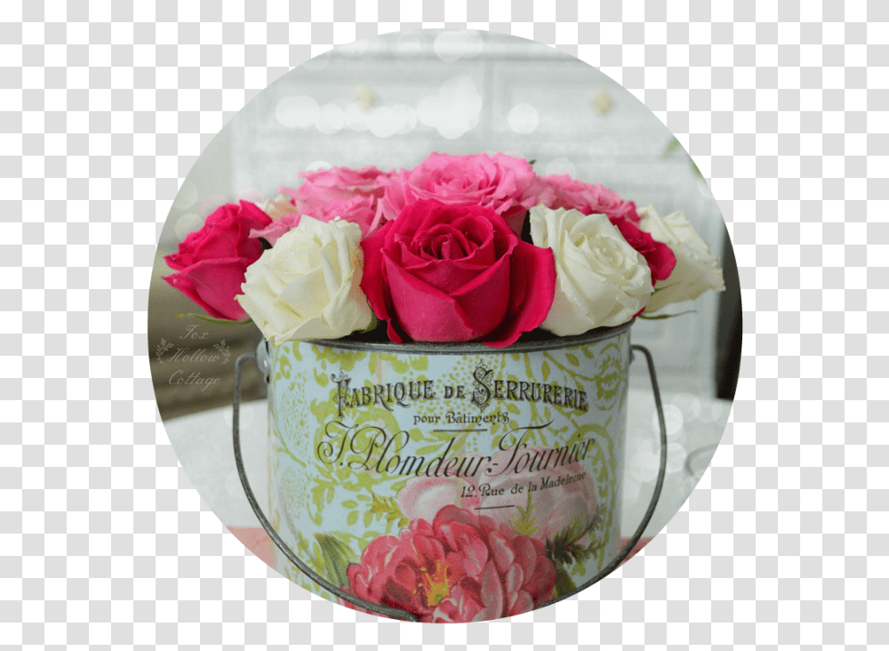 Vintage French Flower Pail Bucket Vintage Flower Bucket, Plant, Blossom, Rose, Flower Bouquet Transparent Png