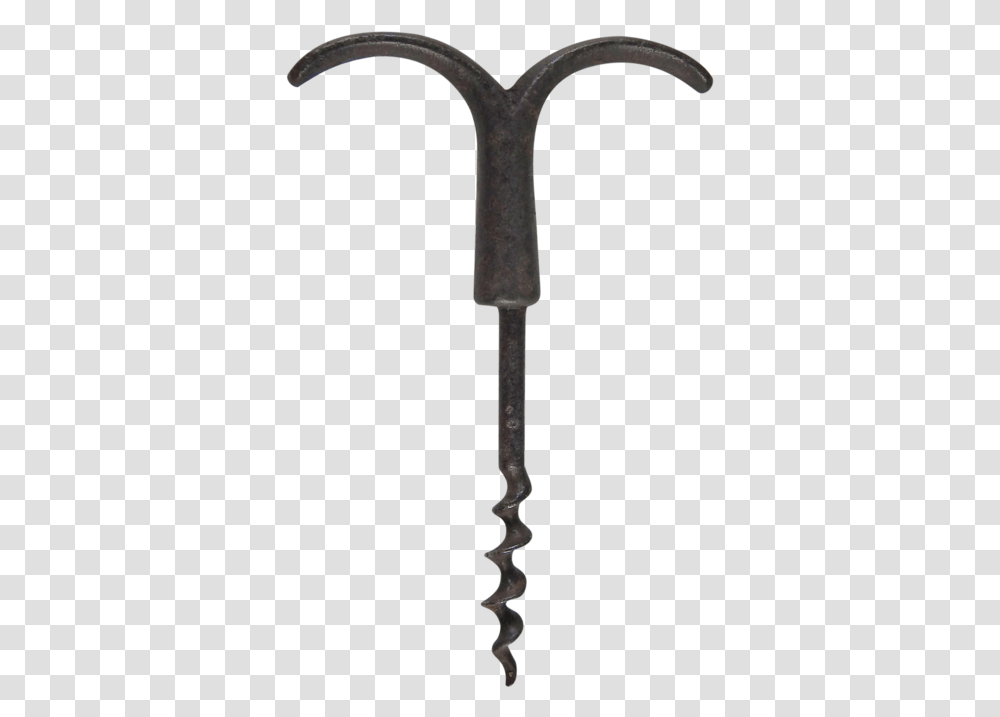 Vintage French Iron Corkscrew Vintage Corkscrew, Arrow, Weapon, Tool Transparent Png