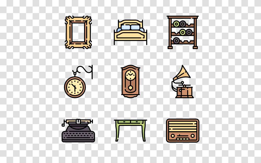 Vintage Furniture Icon Packs, Number, Alphabet Transparent Png