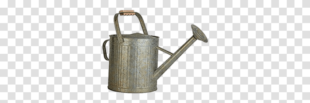 Vintage Galvanised Watering Can Stickpng Metal Watering Can, Tin, Shovel, Tool,  Transparent Png