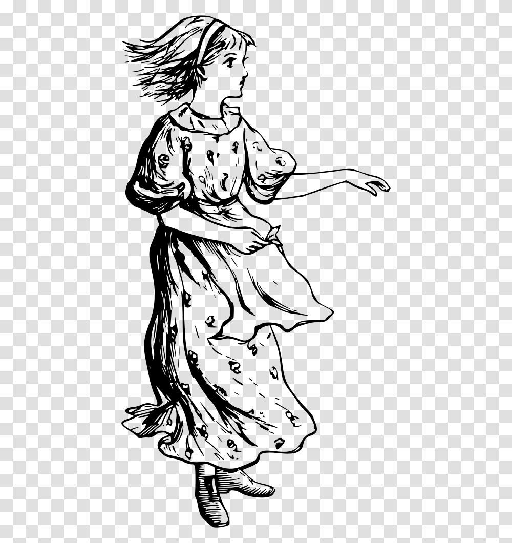 Vintage Girl Illustration, Gray, World Of Warcraft Transparent Png