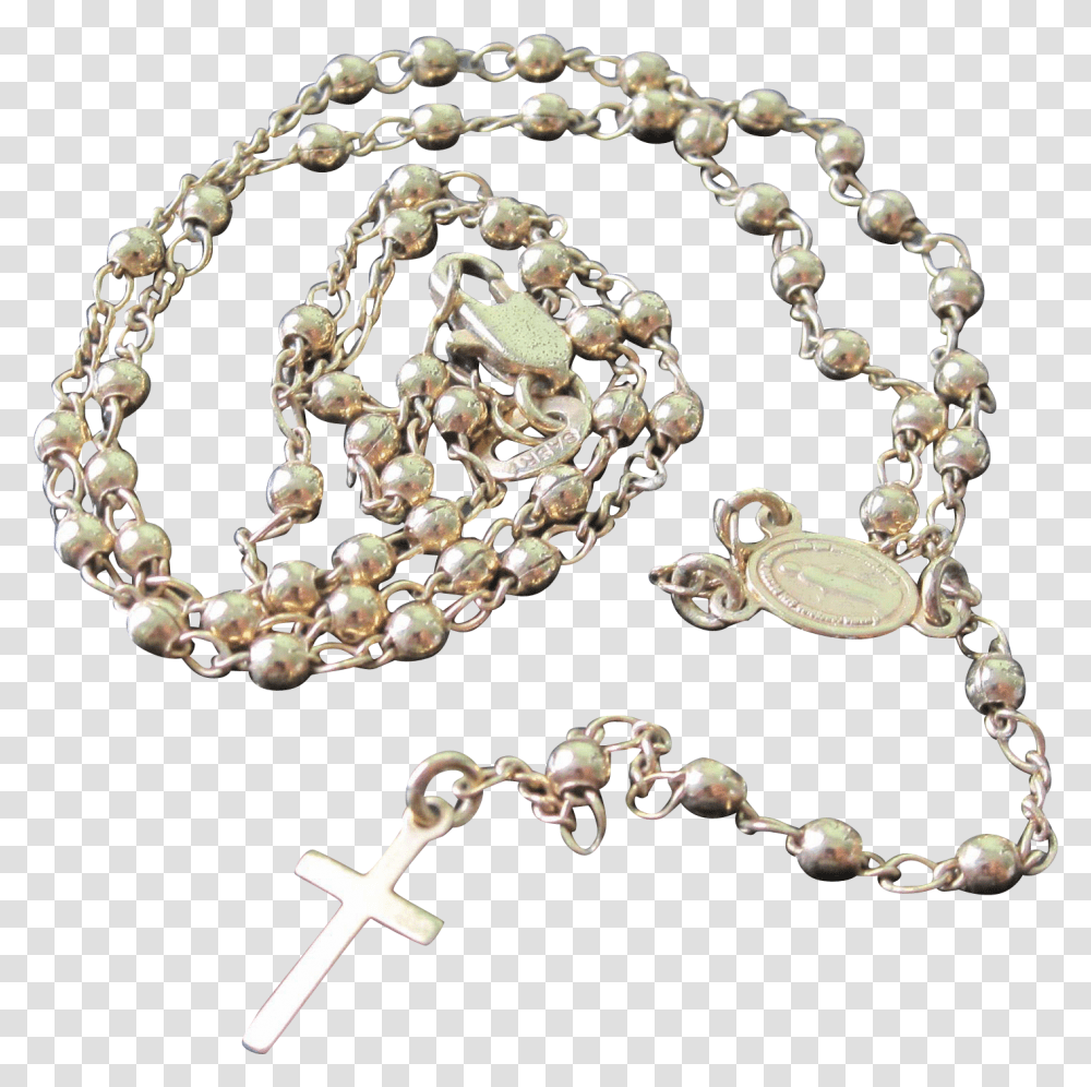 Vintage Gold Tone Rosary With Sacred Heart Medallion Gold Rosary Beads Background, Accessories, Accessory, Jewelry, Bracelet Transparent Png