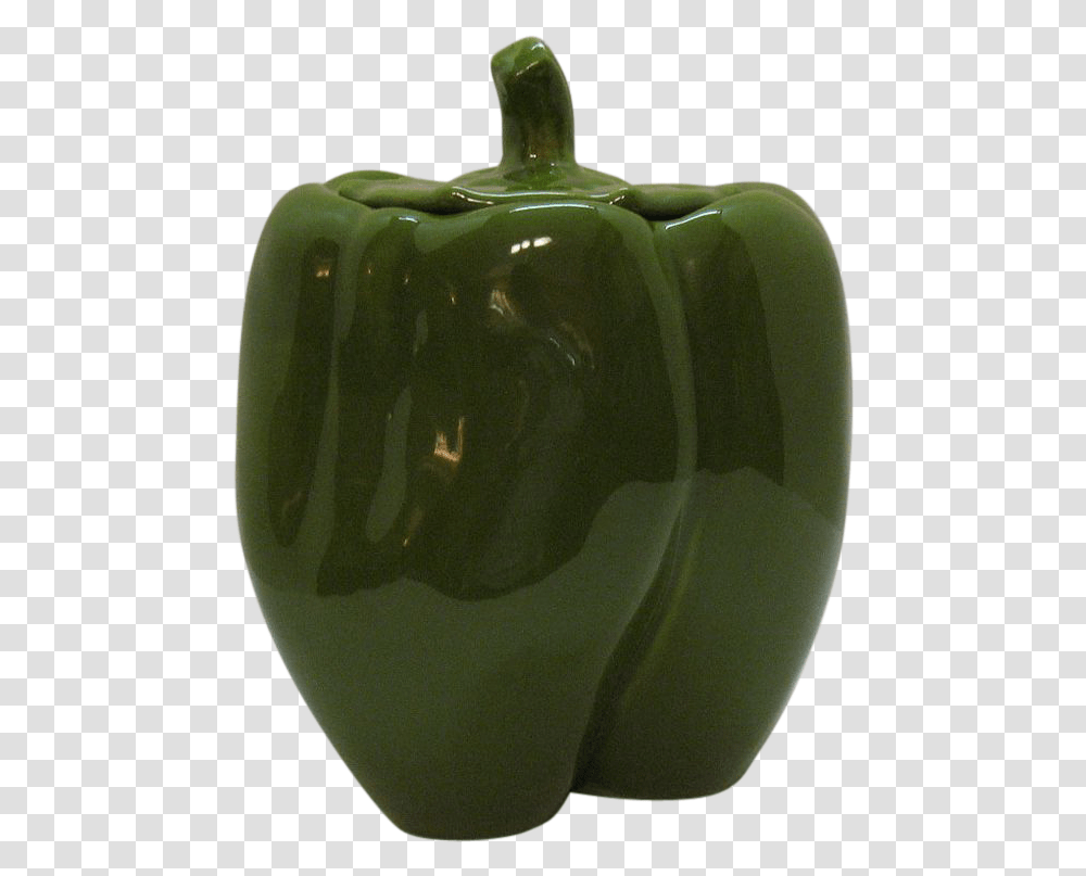 Vintage Green Pepper Cookie Jar 1950 60s Very Good Green Bell Pepper, Plant, Vegetable, Food, Porcelain Transparent Png