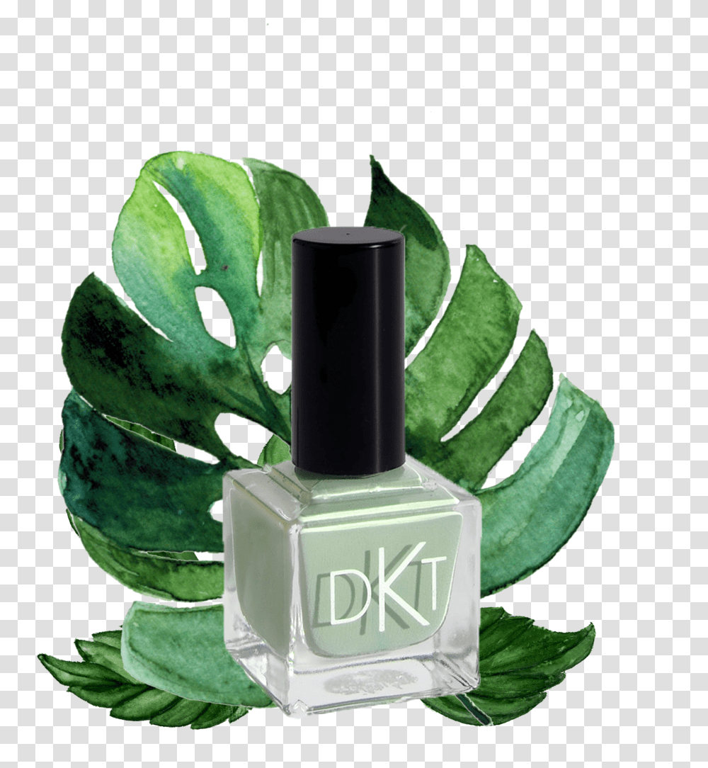 Vintage Greenery Nail Polish, Bottle, Cosmetics, Plant, Leaf Transparent Png