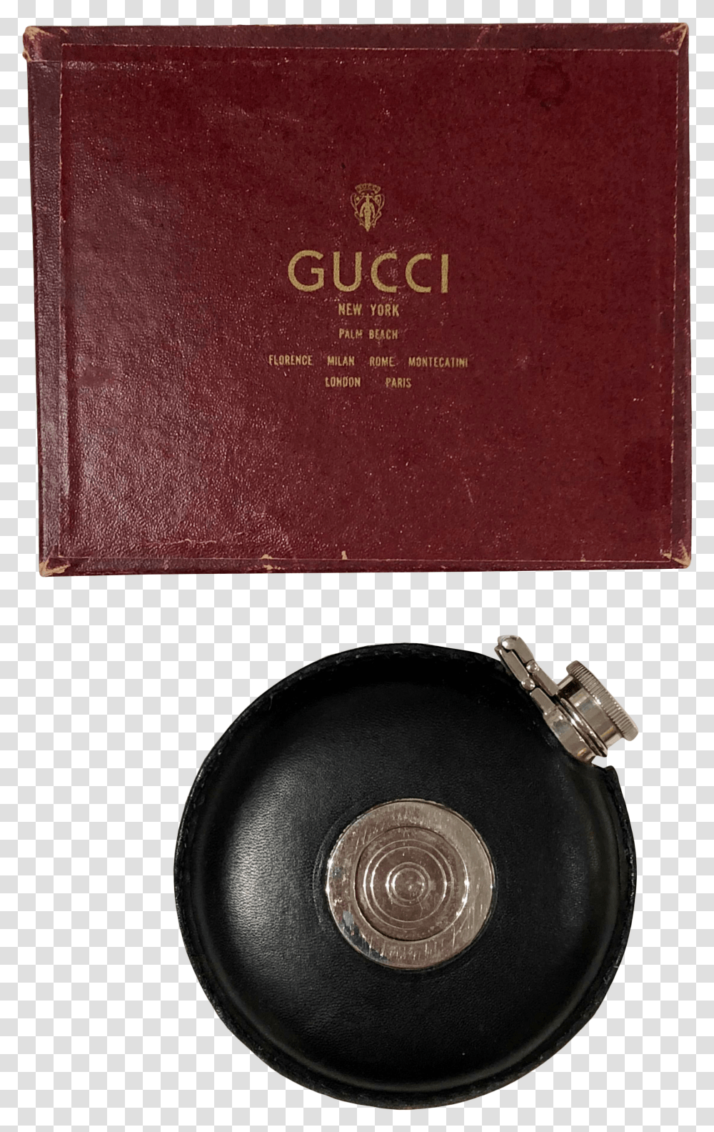 Vintage Gucci Leather Wrapped Flask Gucci Transparent Png