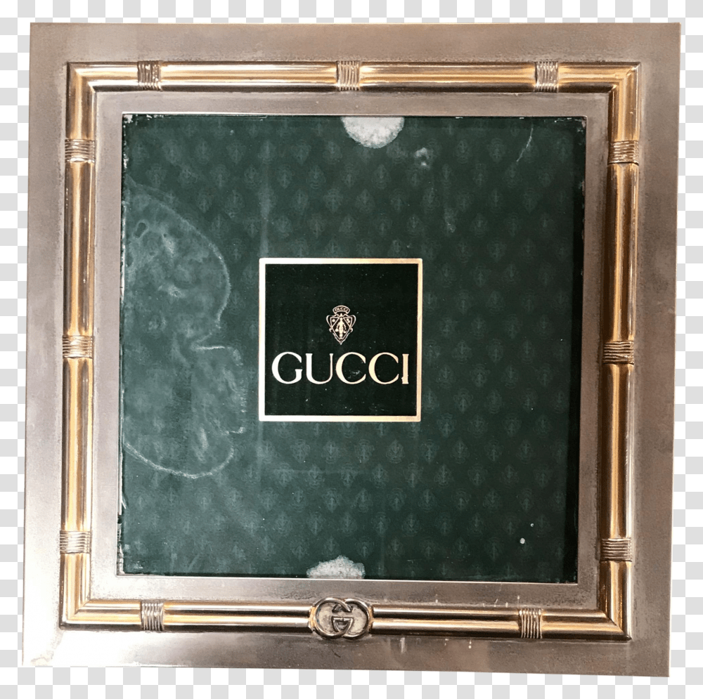 Vintage Gucci Silver And Gold Square Photo Frame Picture Frame Transparent Png