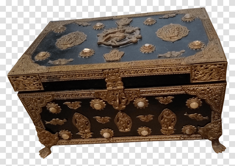 Vintage Handcrafted Treasure Chest Sofa Tables Transparent Png