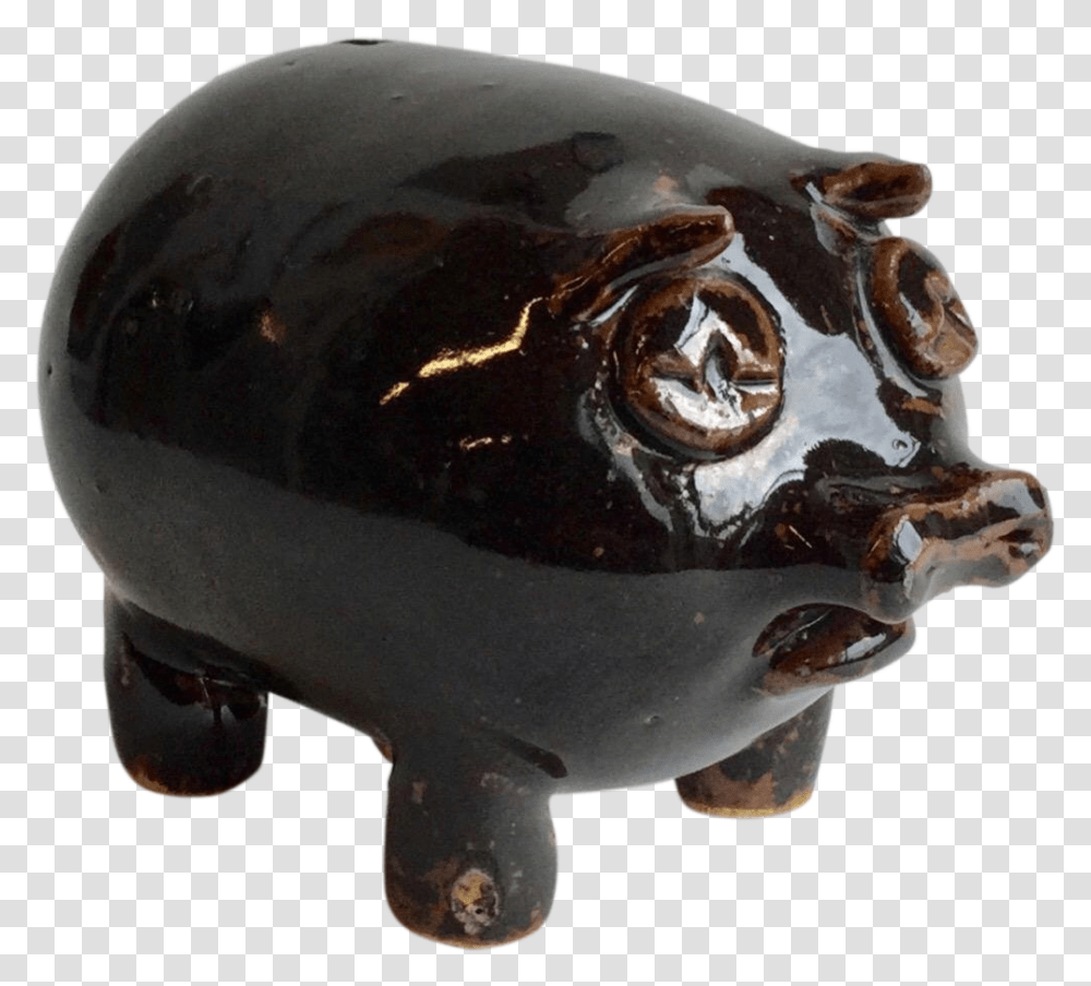Vintage Handmade Ceramic Piggy Bank Domestic Pig, Helmet, Clothing, Apparel, Head Transparent Png
