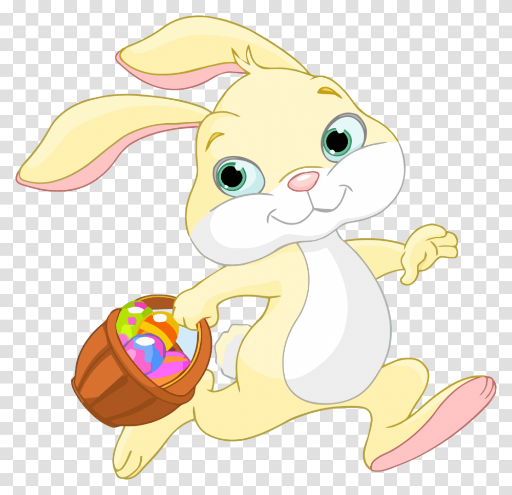 Vintage Happy Easter Religious Clip Art, Animal, Mammal, Rabbit, Rodent Transparent Png