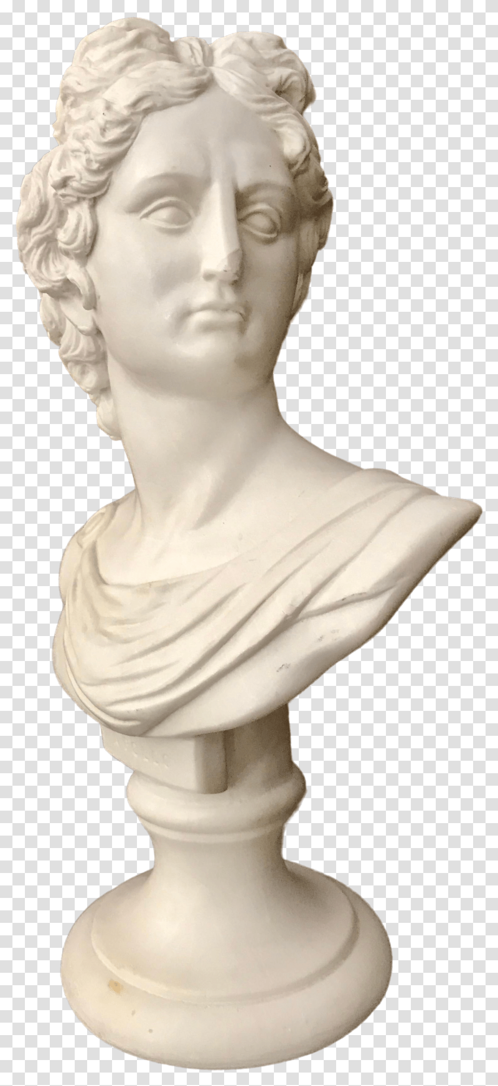 Vintage Hollywood Regency Bust Of Apollo Bust, Sculpture, Art, Statue, Figurine Transparent Png