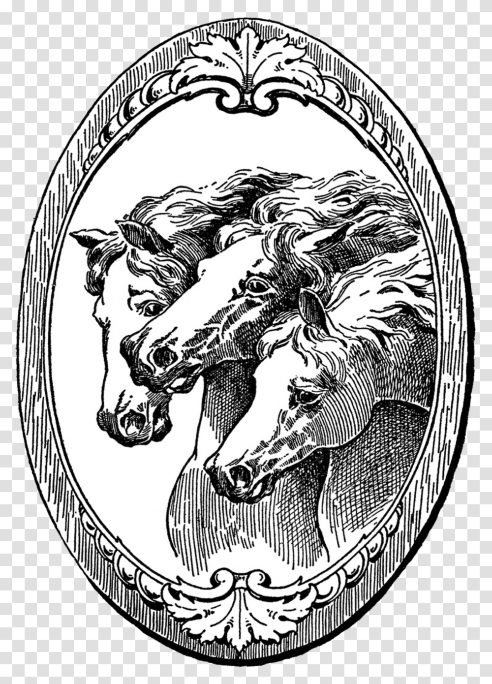 Vintage Horse Illustration, Logo, Trademark, Emblem Transparent Png