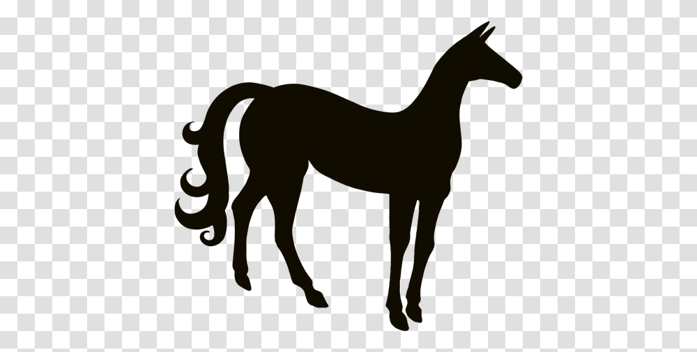 Vintage Horse Silhouette, Mammal, Animal, Wolf, Foal Transparent Png