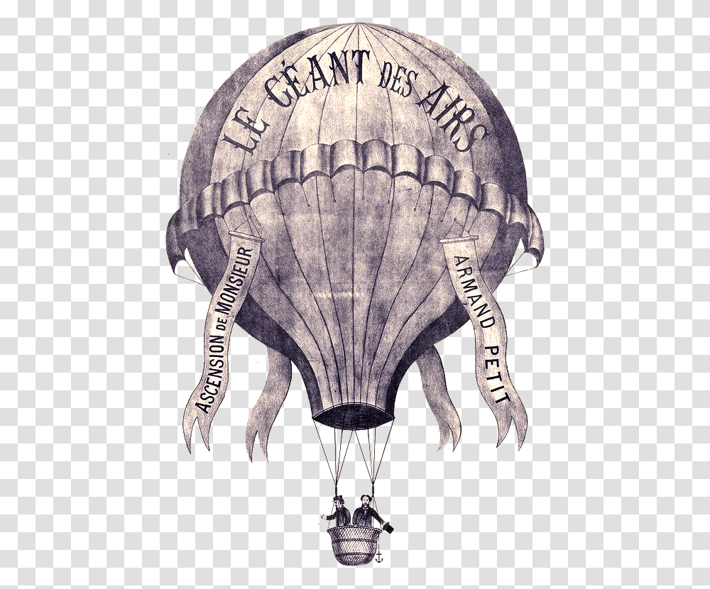 Vintage Hot Air Balloon Clipart Hot Air Balloon Vintage, Aircraft, Vehicle, Transportation, Animal Transparent Png