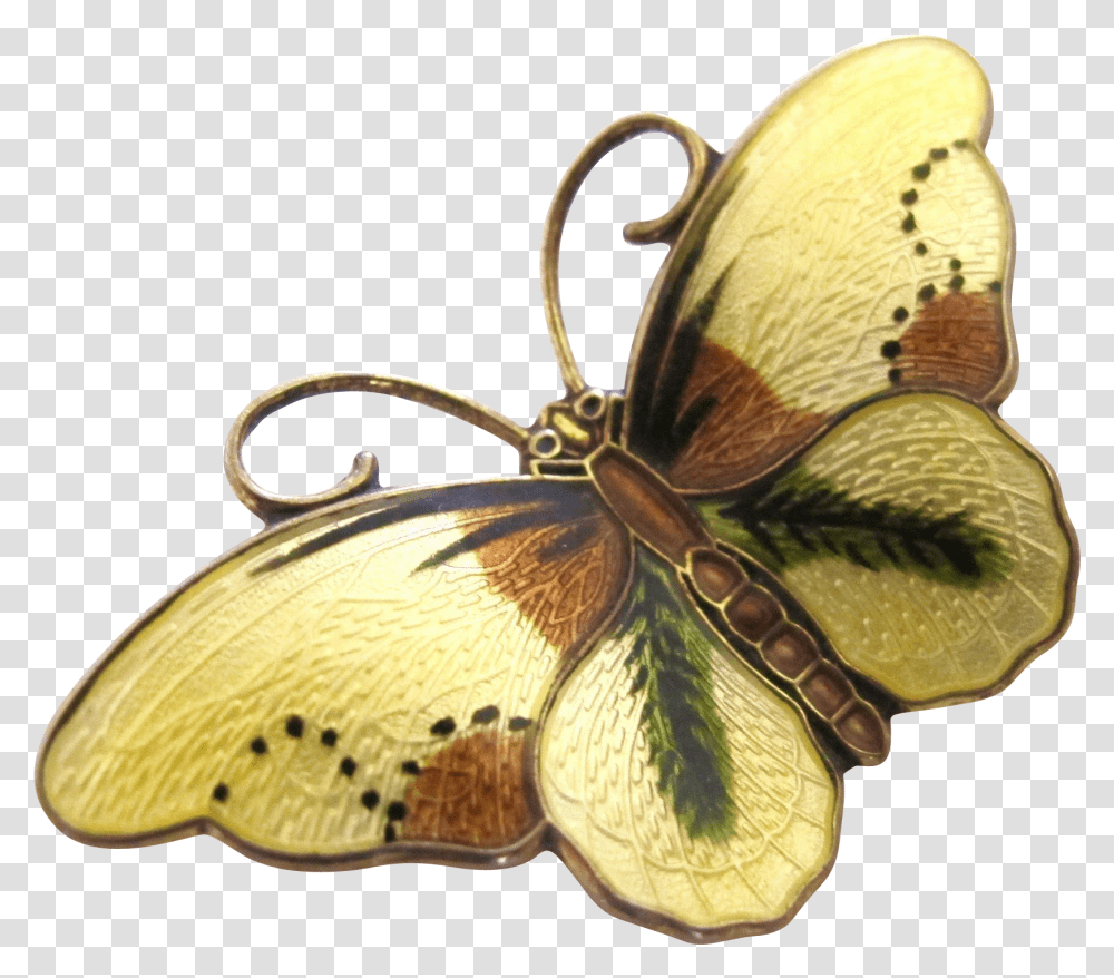 Vintage Hroar Prydz Norway Yellow Butterfly Pin Swallowtail Butterfly, Invertebrate, Animal, Insect, Plant Transparent Png