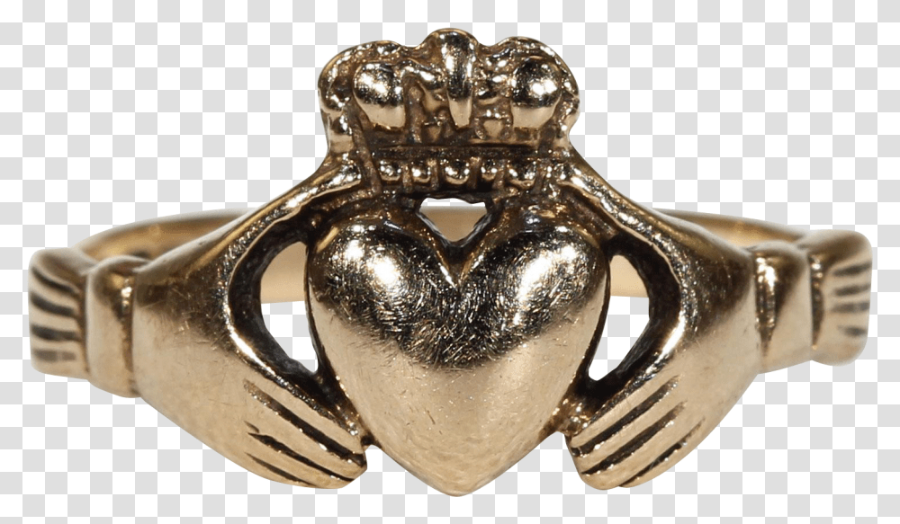 Vintage Irish Claddagh Ring Heart Hands Hallmarked Irish Claddagh Jewelry, Bronze, Logo, Trademark Transparent Png