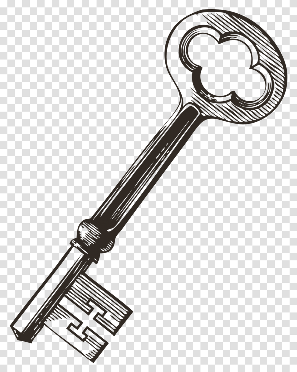Vintage Key, Hammer, Tool, Wrench, Magnifying Transparent Png