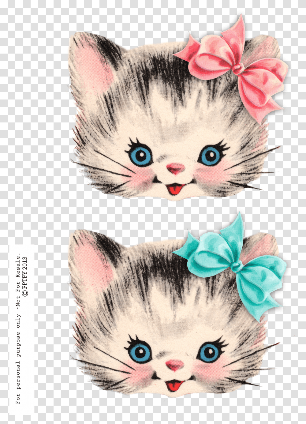 Vintage Kitten Clipart Transparent Png