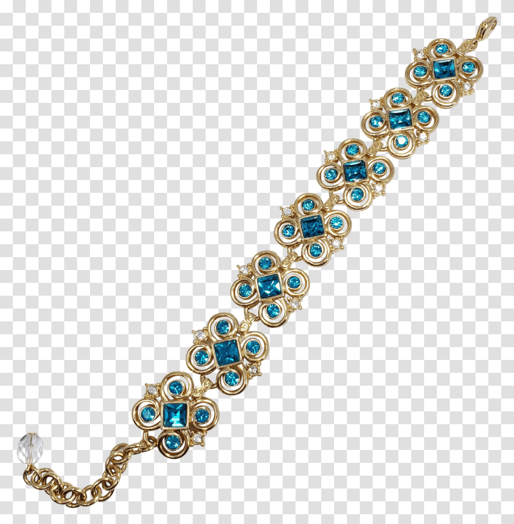 Vintage Kjl Kenneth Jay Lane Aqua Blue Crystal Bracelet Body Jewelry, Accessories, Accessory, Diamond, Gemstone Transparent Png