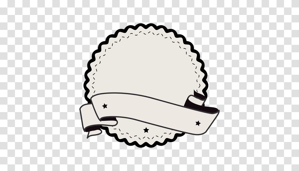Vintage Label Badge Ribbon With Two Stars, Helmet, Hat, Jaw Transparent Png
