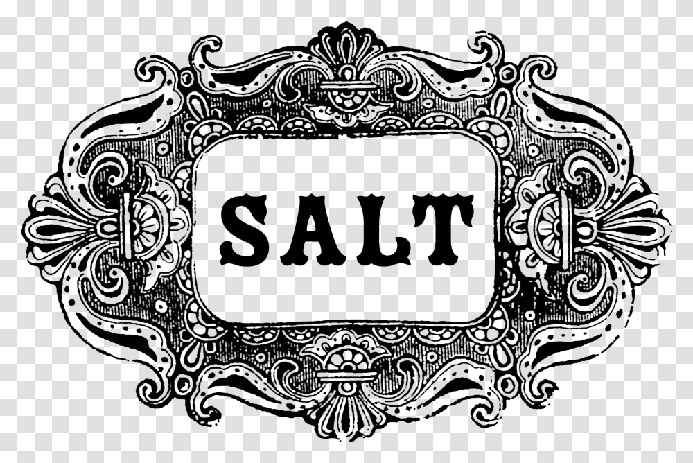Vintage Label Salt Label, Gray, World Of Warcraft Transparent Png