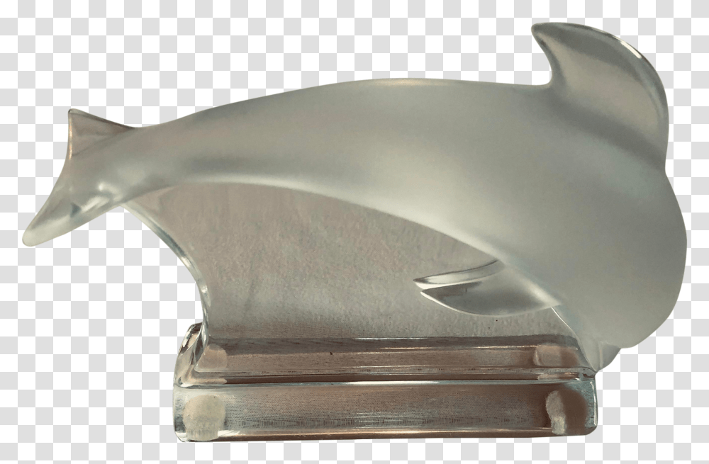 Vintage Lalique Frosted Clear Crystal Dolphin Figurine Bronze Sculpture, Axe, Tool, Sink Faucet, Couch Transparent Png
