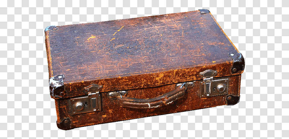 Vintage Leather Suitcase Old Suitcase, Briefcase, Bag, Rust, Plant Transparent Png