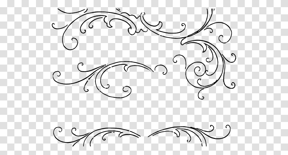 Vintage Lines Cliparts, Floral Design, Pattern, Stencil Transparent Png