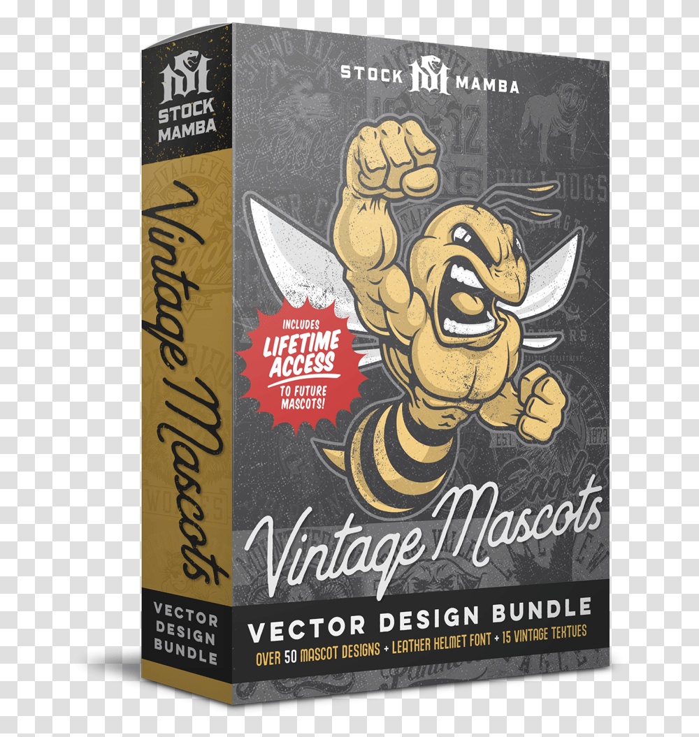 Vintage Mascot Vector Bundle, Wasp, Bee, Insect, Invertebrate Transparent Png